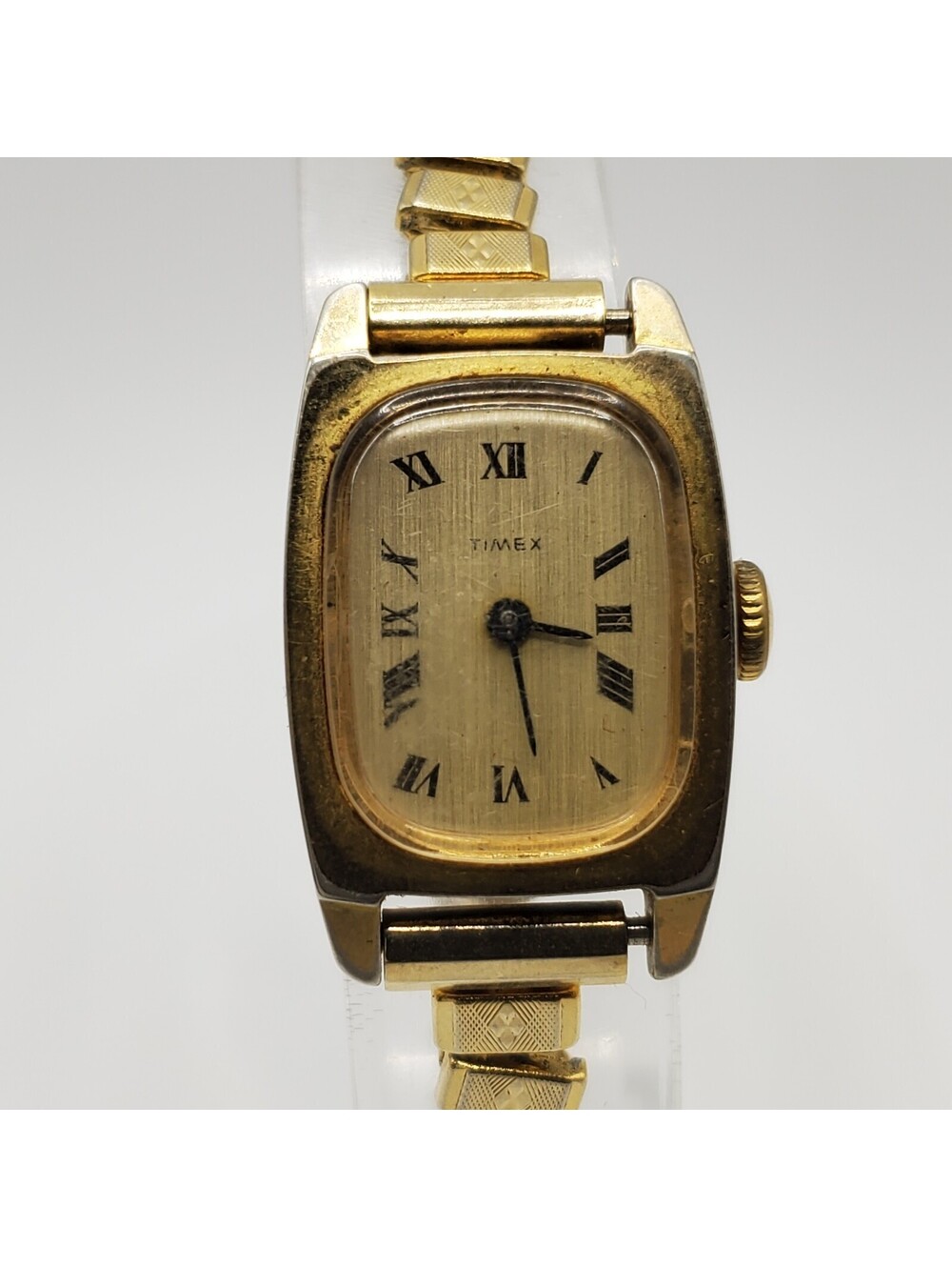 Vintage Timex Mechanical Watch Women Roman Numerals For Parts Or Repair